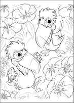 coloriage rio les petits toucans de rafael